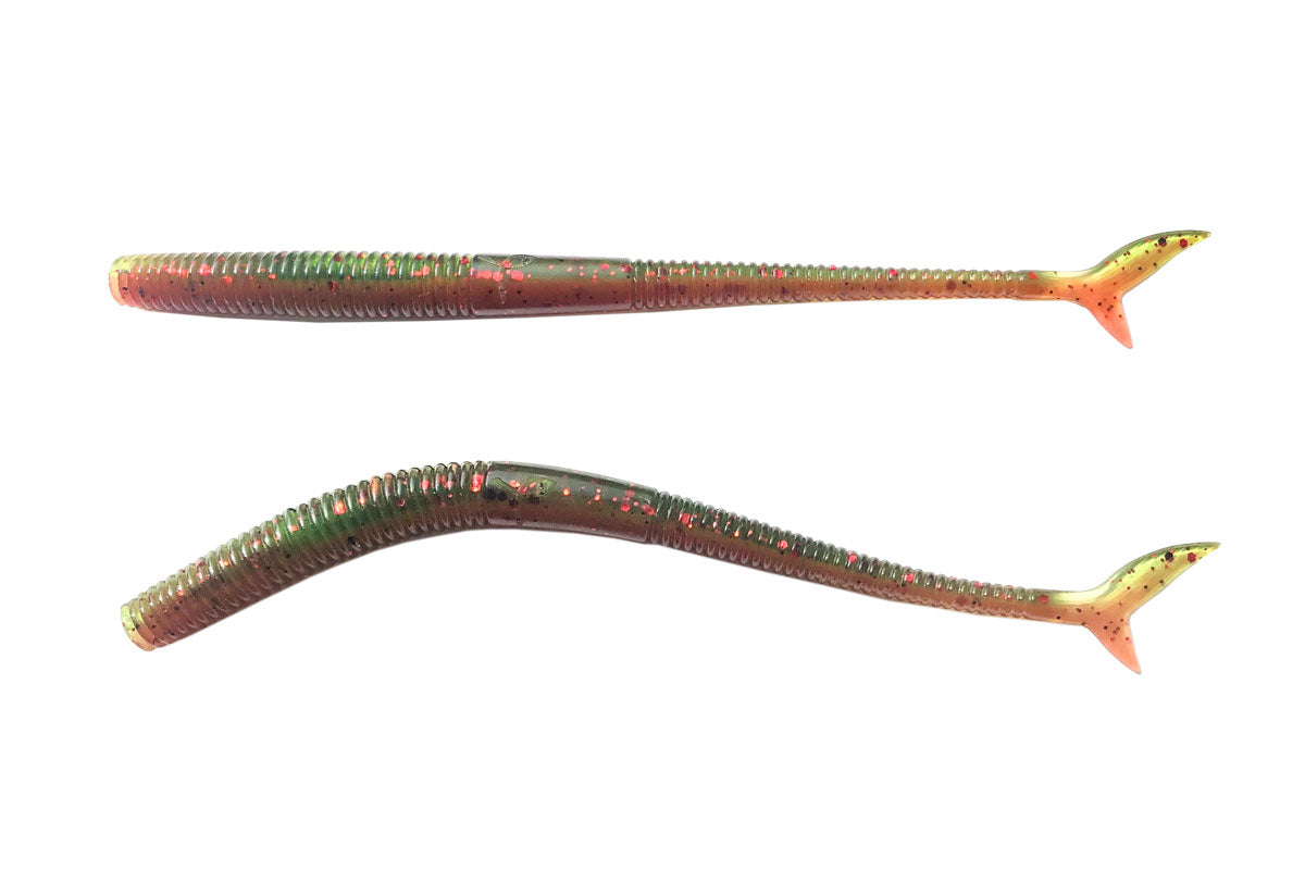 Shark Tail Worm Cajun Melon 8PK