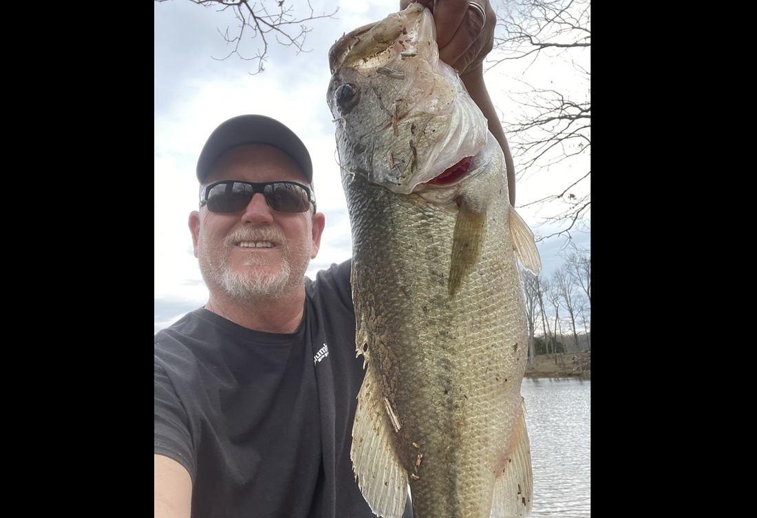 Brad caught a huge bass with Tackle Max Centipede!