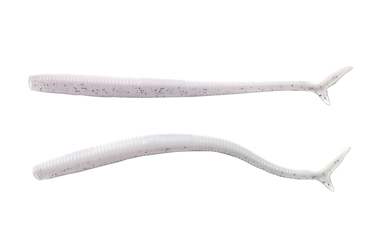 Shark Tail Worm Frozen White 8PK